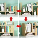 Desktop Organizer Expandable Office Storage Rack Adjustable Wood Display Shelf Rack Small Bookshelf Office Supplies Storage Shelf