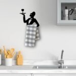 Whimsical French Waiter Kitchen Towel Holder